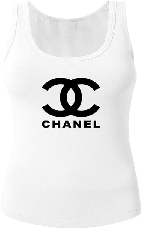 t shirt logo chanel|chanel logo tank top.